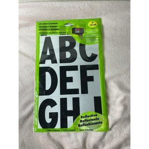 💥Hy-Ko MM-29L Vinyl Black Reflective Self-Adhesive Letter Set 3 in.